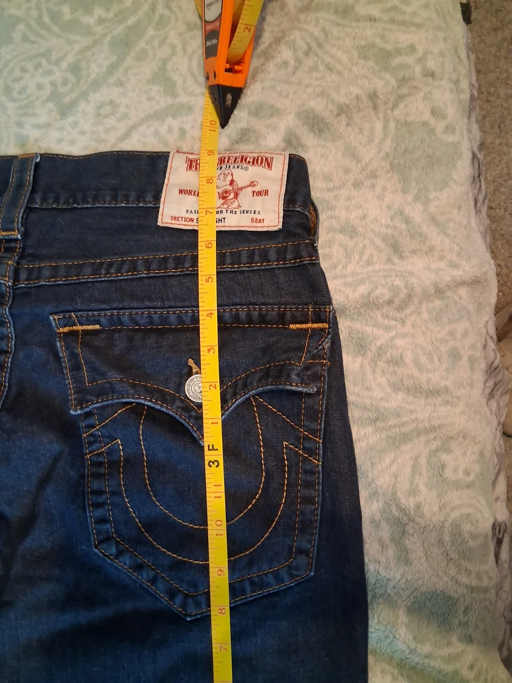 True Religion Men's Dark Blue Straight-Leg Jeans